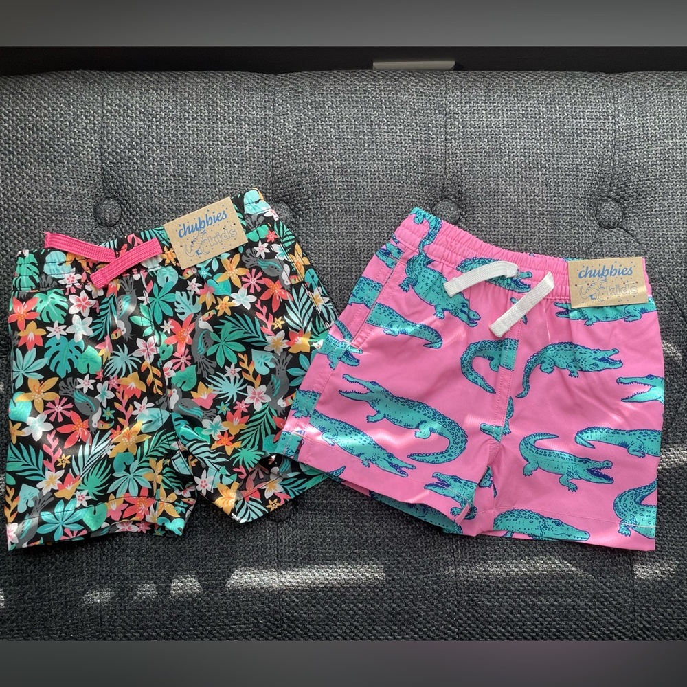Chubbies toddler boy 18m, 2 swim trunks